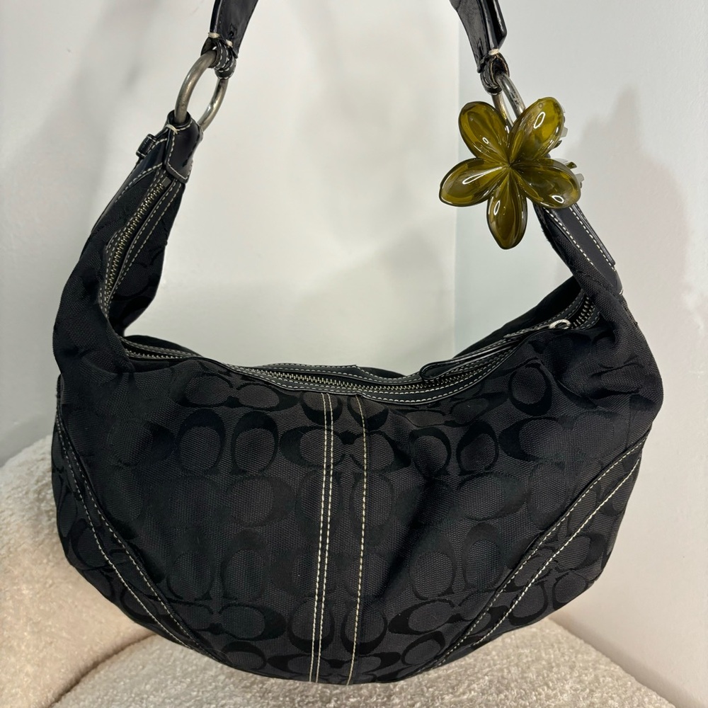 SOLD y2k coach black large hobo shoulder bag - Picture 4 of 8